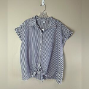 Old Navy Women's Striped Button-Up Top